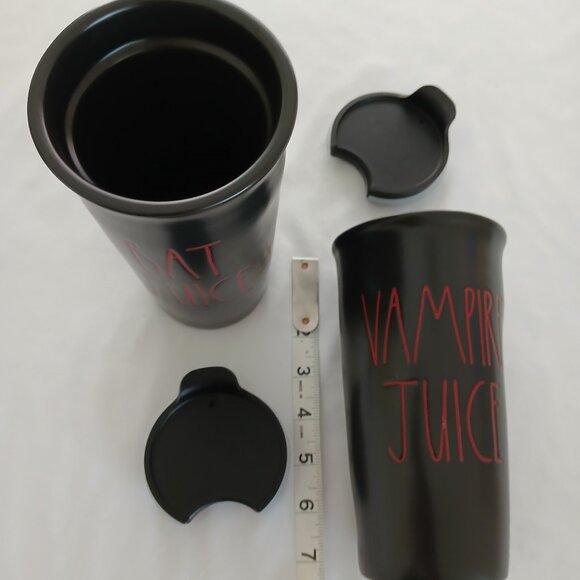 Rae Dunn Halloween Coffee Mugs (2) - Bat Juice and Vampire Juice - Picture 6 of 6
